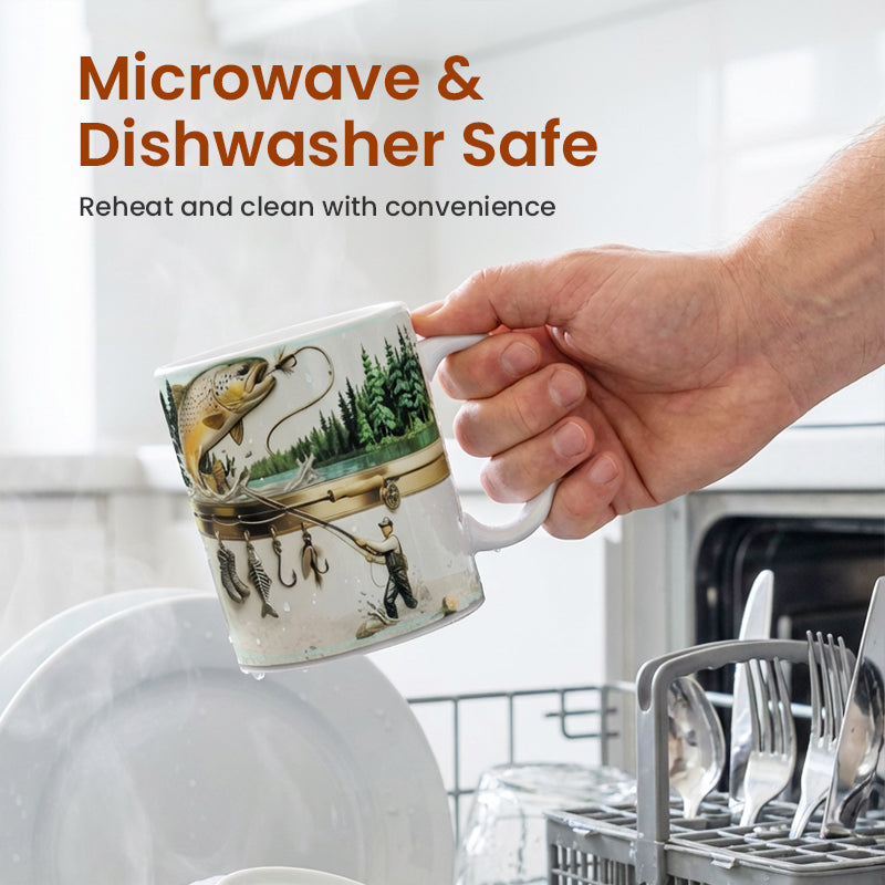 🔥2026 New products🌸 Ceramic Fishing Themed Coffee Mug