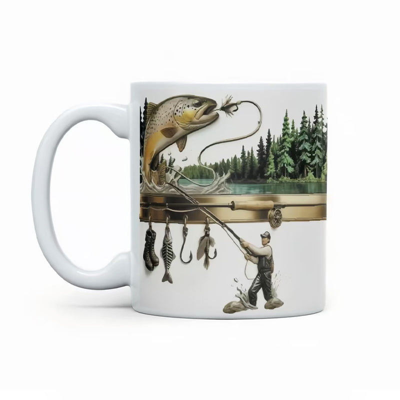 🔥2026 New products🌸 Ceramic Fishing Themed Coffee Mug