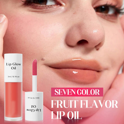 🍓🌸 Fruity and floral lip oil|Burst water moisturizing Mirror water, tender enough to pinch out water~