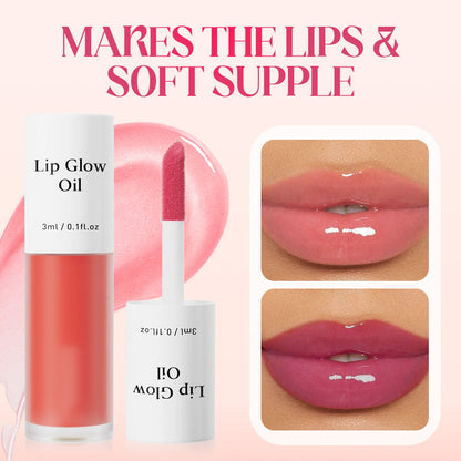 🍓🌸 Fruity and floral lip oil|Burst water moisturizing Mirror water, tender enough to pinch out water~