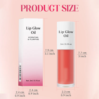 🍓🌸 Fruity and floral lip oil|Burst water moisturizing Mirror water, tender enough to pinch out water~