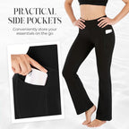 High Waisted Scrunch Butt Lifting Tummy Control Pocket Shaping Yoga Bootcut Leggings