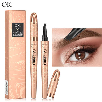 🔥 BUY 1 GET 1 FREE! 🔥 3D Microblading Eyebrow Pencil – 4-Prong Tip, Waterproof & Natural Hair-Like Strokes 🖌️
