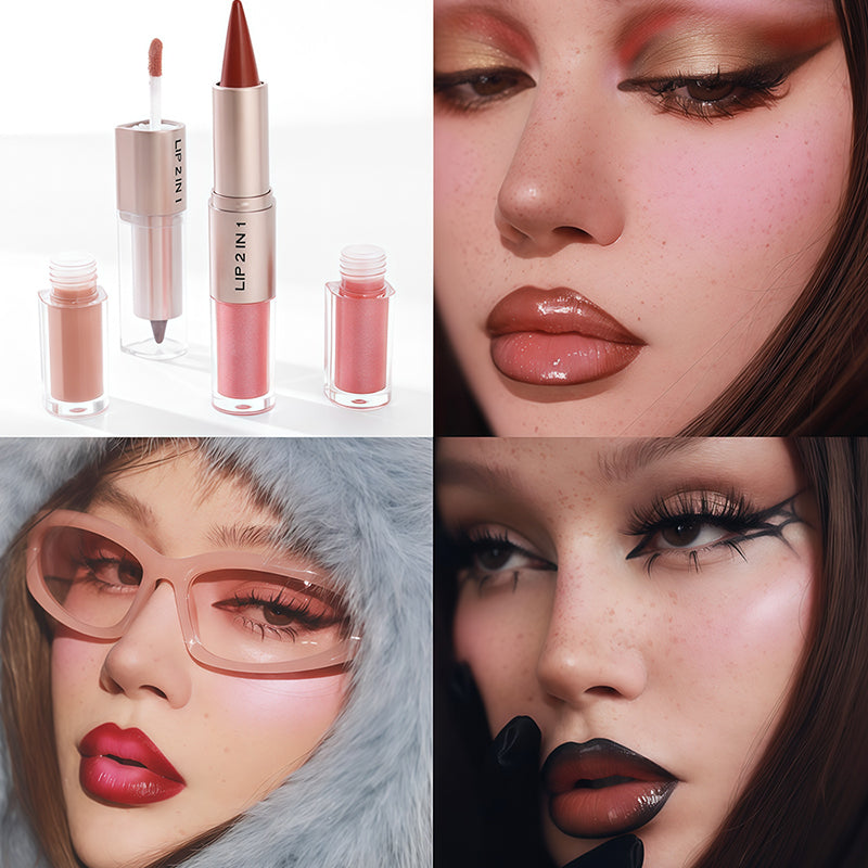 💥🎁LAST DAY BUY 1 GET 1 FREE!!🔥3-in-1 Matte Lipstick & Shine Lip Gloss