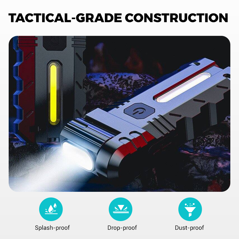 LED work light with 180° rotating head