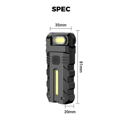 LED work light with 180° rotating head