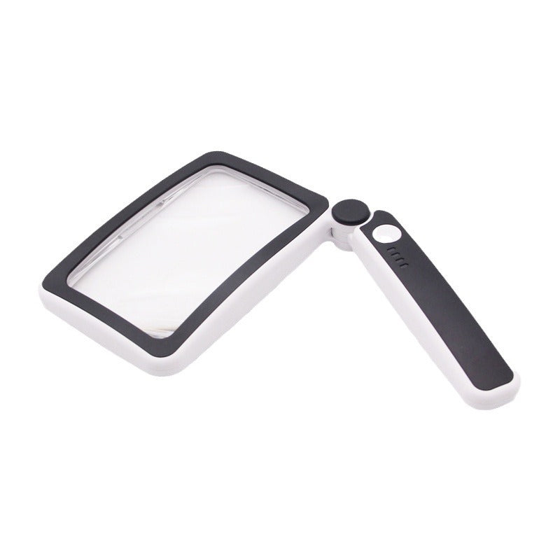 🔥Free suede lens cleaning cloths-Folding Handheld Magnifying Glass with Light for Reading