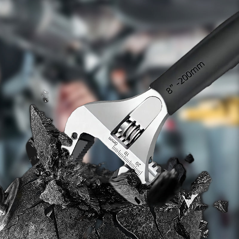 Multifunctional Wide Jaw Ratchet Adjustable Wrench