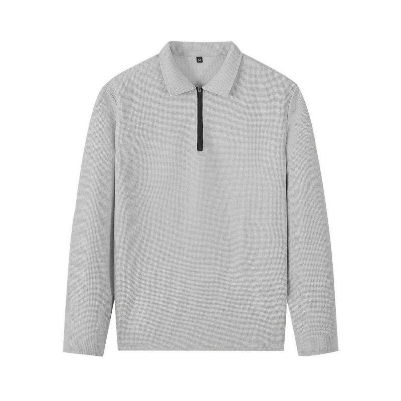 👔 LIMITED-TIME 50% OFF! ✨ Men's Sweatshirt & Pants Set – Waffle Knit, Quarter-Zip, Relaxed Fit, Loungewear ✨