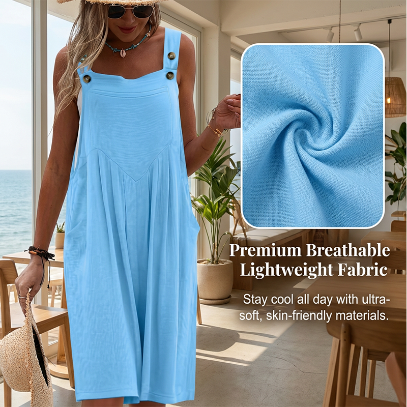 🌸 LIMITED TIME Special Price:£ 15.99 ✨Sleeveless Wide-Leg Jumpsuit For Summer Breezes