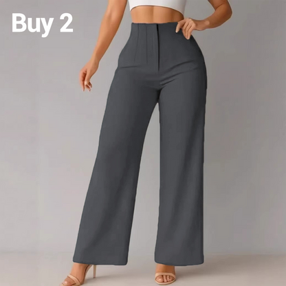 🥳2026 HOT SALE🥳Women’s Solid Color Casual Wide Leg Pants