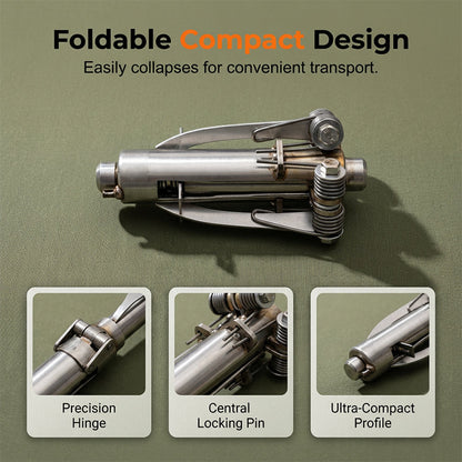 ⚓ Stainless Steel Folding Grappling Hook | Ultra-Compact Collapsible Anchor for Rescue, Climbing & Off-Road Recovery