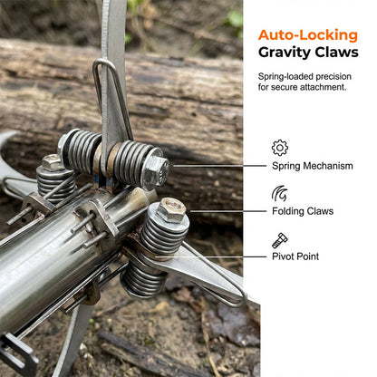 ⚓ Stainless Steel Folding Grappling Hook | Ultra-Compact Collapsible Anchor for Rescue, Climbing & Off-Road Recovery