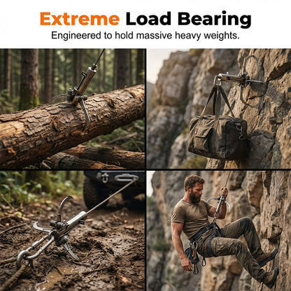 ⚓ Stainless Steel Folding Grappling Hook | Ultra-Compact Collapsible Anchor for Rescue, Climbing & Off-Road Recovery