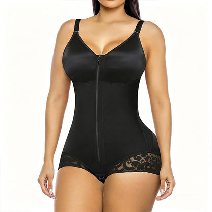 👙 LIMITED-TIME 50% OFF! 💥 Women's Tummy Control Zip Bodysuit – 360° Compression, Adjustable Straps, Hourglass ✨-Q