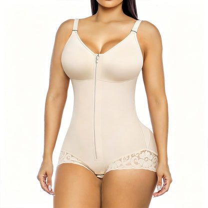 👙 LIMITED-TIME 50% OFF! 💥 Women's Tummy Control Zip Bodysuit – 360° Compression, Adjustable Straps, Hourglass ✨-Q