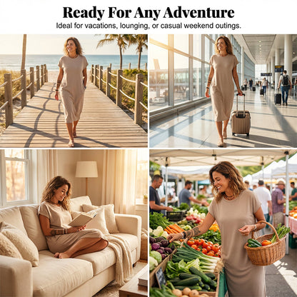 🌸Last Day Discount！50% OFF！👟 Dress It Up or Down — Sandals, Sneakers, or Heels. One Midi Dress, Endless Looks