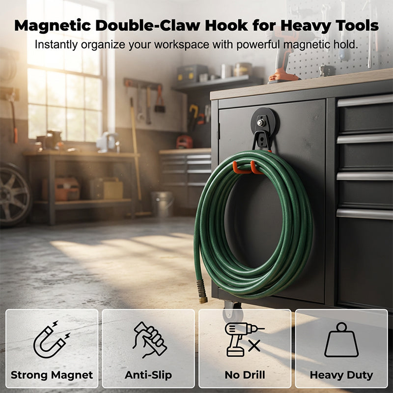 📢📢50% OFF !! ⏰ Heavy-Duty Magnetic Double-Claw Hook