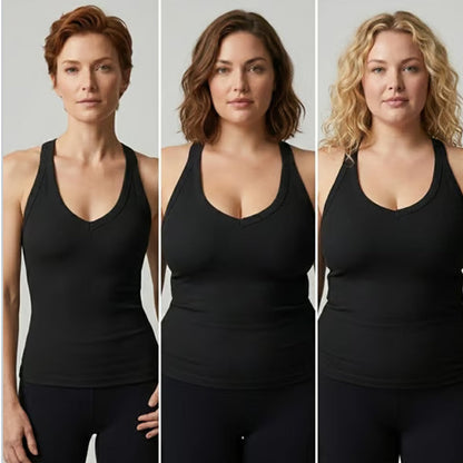 🔥Last Day Surprise Price: 🎉Only £12.99!!  🧺 Women's Slim-Fit Padded Tank Top ✨ Built-In Support, Flattering Fit & All-Day Comfort