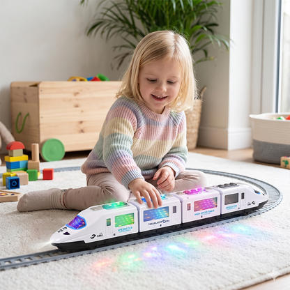 🚂 50% OFF NOW! ✨ Electric Bullet Train Toy – Light-Up, Bump & Go, with Music – Interactive design, perfect for toddlers – develops motor skills and imagination 🎶