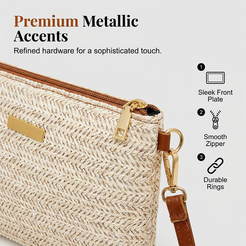 ⏳Limited-time 50% off⏰Women's Woven Straw Shoulder Clutch Bag👜