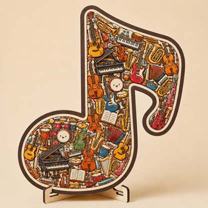 🔥Hot Sale 60%OFF Only ￡11.99⏰Wooden Musical Note Jigsaw Puzzle Eco-Friendly Material, Beautiful Display Piece. Great Gift For Musicians & Puzzle Fans! 🧩💚🌟