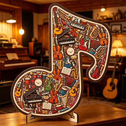 🔥Hot Sale 60%OFF Only ￡11.99⏰Wooden Musical Note Jigsaw Puzzle Eco-Friendly Material, Beautiful Display Piece. Great Gift For Musicians & Puzzle Fans! 🧩💚🌟