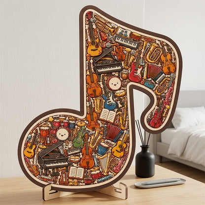 🔥Hot Sale 60%OFF Only ￡11.99⏰Wooden Musical Note Jigsaw Puzzle Eco-Friendly Material, Beautiful Display Piece. Great Gift For Musicians & Puzzle Fans! 🧩💚🌟