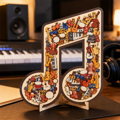 🔥Hot Sale 60%OFF Only ￡11.99⏰Wooden Musical Note Jigsaw Puzzle Eco-Friendly Material, Beautiful Display Piece. Great Gift For Musicians & Puzzle Fans! 🧩💚🌟