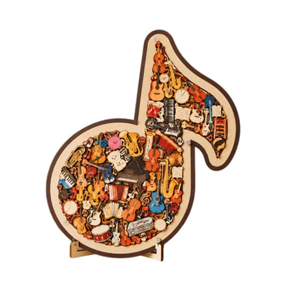 🔥Hot Sale 60%OFF Only ￡11.99⏰Wooden Musical Note Jigsaw Puzzle Eco-Friendly Material, Beautiful Display Piece. Great Gift For Musicians & Puzzle Fans! 🧩💚🌟