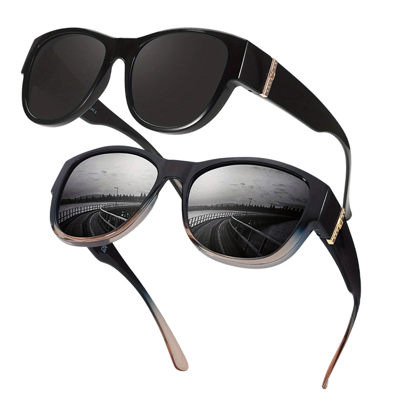 📢📢50% OFF !! ⏰Women's Large Frame Fit-Over Sunglasses
