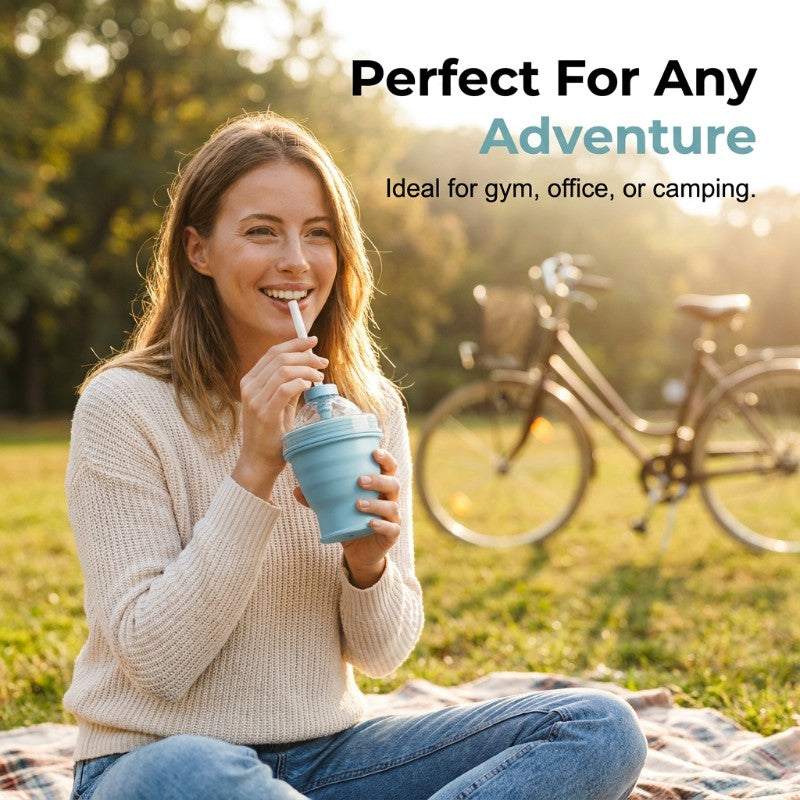 🏆LAST DAY SALE: ONLY ￡7.99!!🎁✨2-in-1 Collapsible Ice Ball Maker Cup