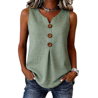 👚❄️Summer cool-down deal: just £12.99!!⚡50K+ SOLD!❄️Women's V-Neck Sleeveless Cotton Linen Vest