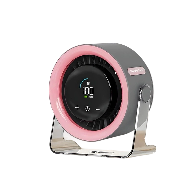 100-Speed Mini Desk Fan with Digital Display