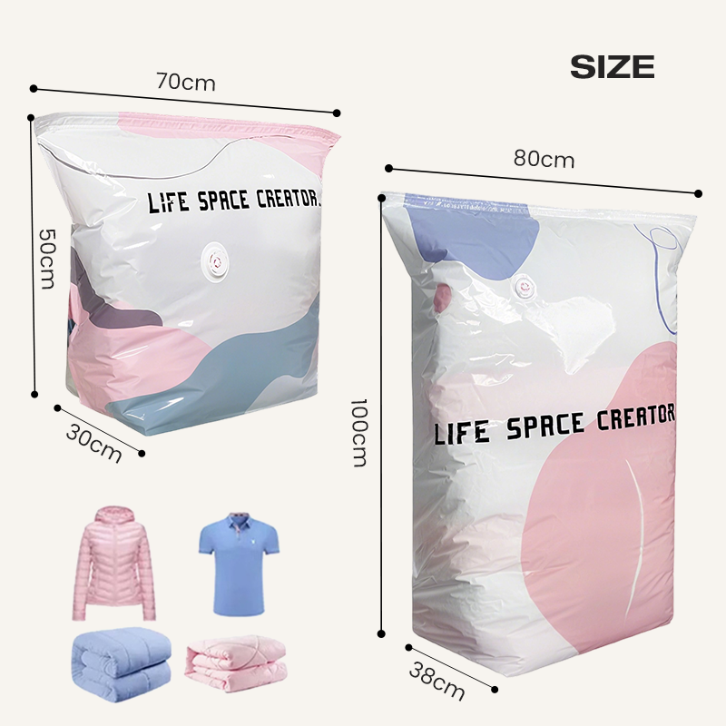 🧳 50% Off | No-Pump Vacuum Storage Bags – Just Press to Save 80% Space! 💨