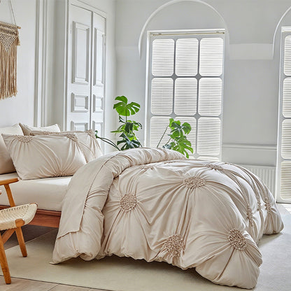 📢📢40% OFF  & FREE SHIPPING !! ⏰Elegant Pinch Pleat Duvet Cover Set