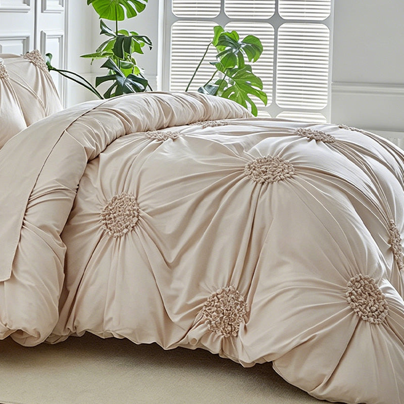 📢📢40% OFF  & FREE SHIPPING !! ⏰Elegant Pinch Pleat Duvet Cover Set