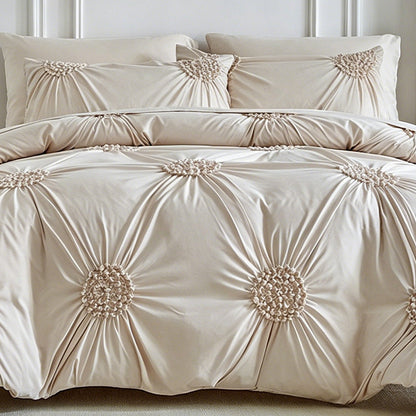 📢📢40% OFF  & FREE SHIPPING !! ⏰Elegant Pinch Pleat Duvet Cover Set