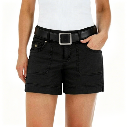 🩳🌼 Women’s Stretch Pocket Shorts – Comfortable Mid-Rise Design, Durable Stitching & Casual-Chic Appeal ✨