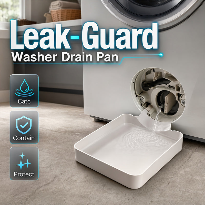 Keep your laundry area clean and dry with this universal drain pan! 🌊🧺 Say goodbye to spills and hello to peace of mind! 💪✨