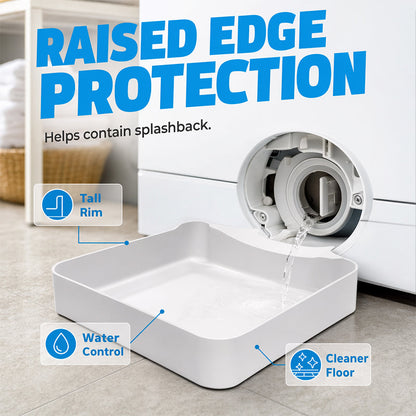 Keep your laundry area clean and dry with this universal drain pan! 🌊🧺 Say goodbye to spills and hello to peace of mind! 💪✨