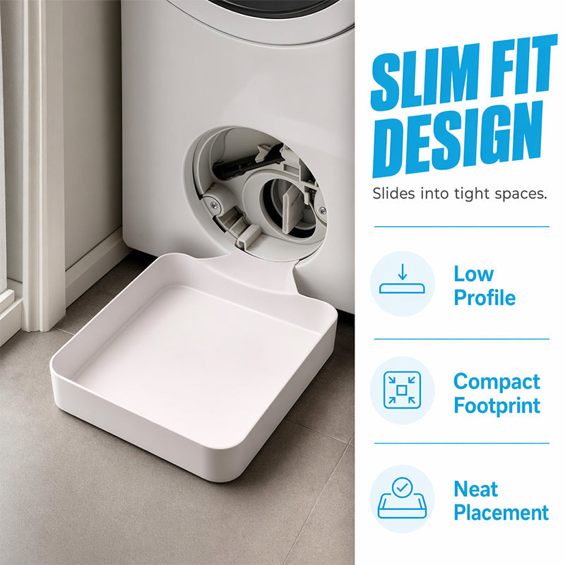 Keep your laundry area clean and dry with this universal drain pan! 🌊🧺 Say goodbye to spills and hello to peace of mind! 💪✨