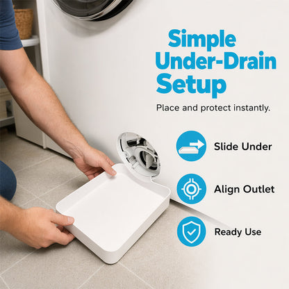 Keep your laundry area clean and dry with this universal drain pan! 🌊🧺 Say goodbye to spills and hello to peace of mind! 💪✨