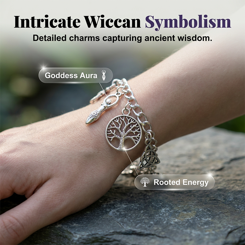 🌙✨ LIMITED-TIME 58% OFF! Vintage  Charm Bracelet for Women – Antique Silver Finish, Tree of Life, Celtic Knot & Moon Charms 🔮