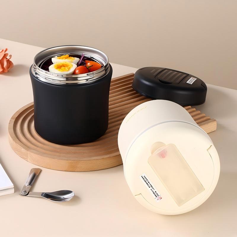 🍱 Large Capacity Food Flask — 1.5L | Double-Walled | Folding Spoon | All-Day Warm Meals
