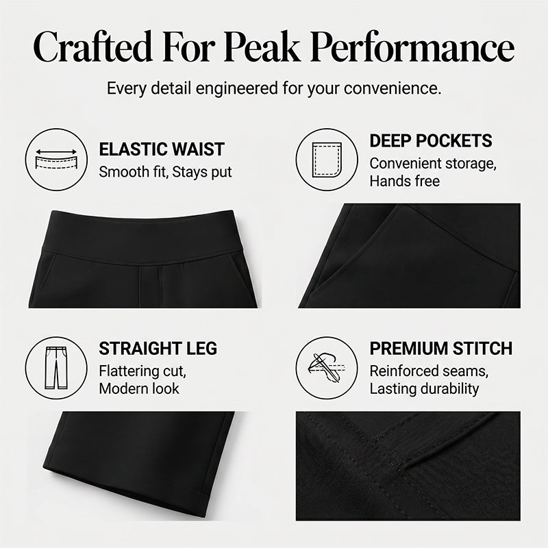 🏆LAST DAY SPECIAL PRICE ￡11.99⚡50K+ SOLD💕👖Women's High-Waisted Stretch Cropped Pants💫Elastic Slim Fit Ankle Trousers Casual Daily Commute Holiday Outfit UK🇬🇧