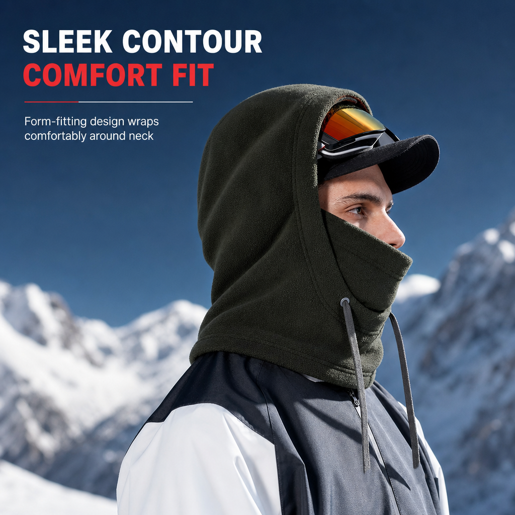 3-in-1 Winter Balaclava – windproof fleece covers head, neck, face & ears.🛡️💪