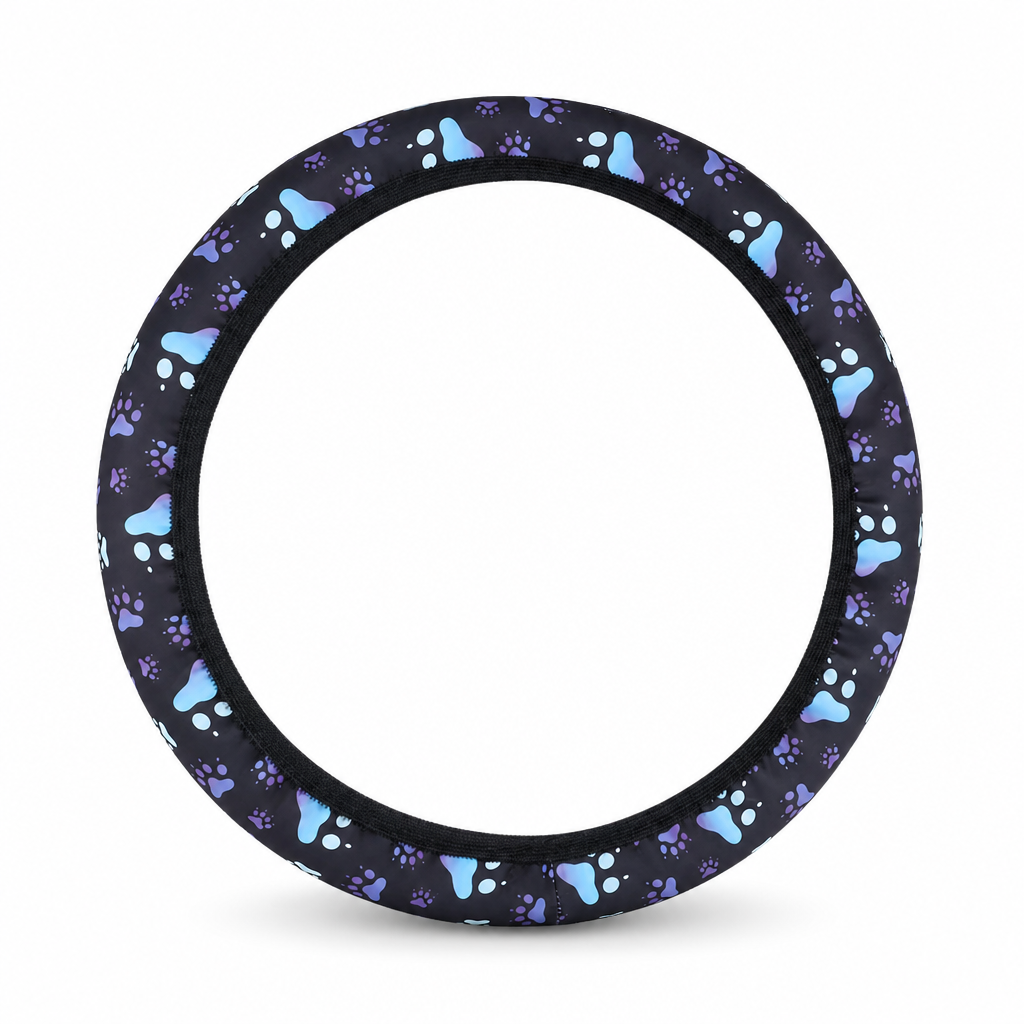⏰Universal 38cm Ringless Silk Steering Wheel Cover Printed Breathable Car Wheel Protector for All Seasons✨🚗