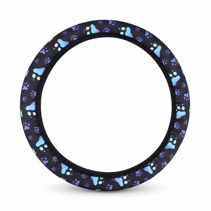 ⏰Universal 38cm Ringless Silk Steering Wheel Cover Printed Breathable Car Wheel Protector for All Seasons✨🚗