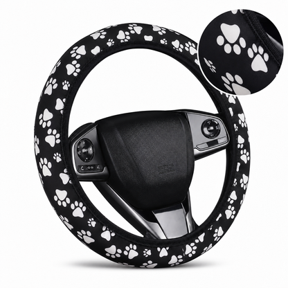⏰Universal 38cm Ringless Silk Steering Wheel Cover Printed Breathable Car Wheel Protector for All Seasons✨🚗